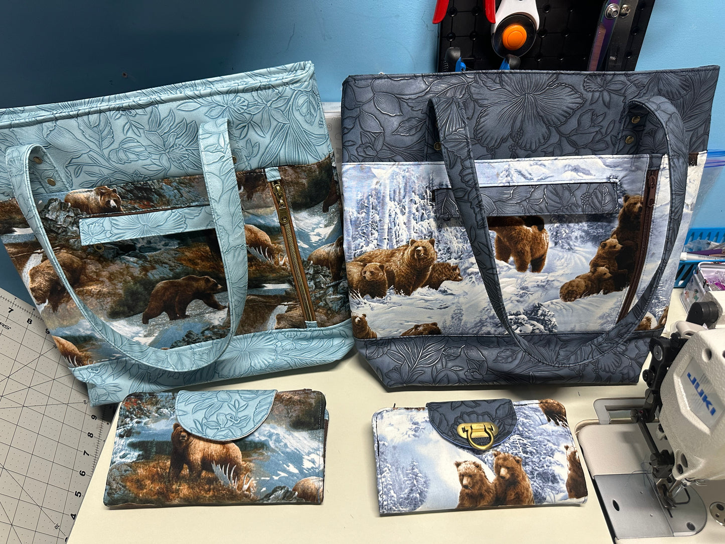 Custom bags and wallets.