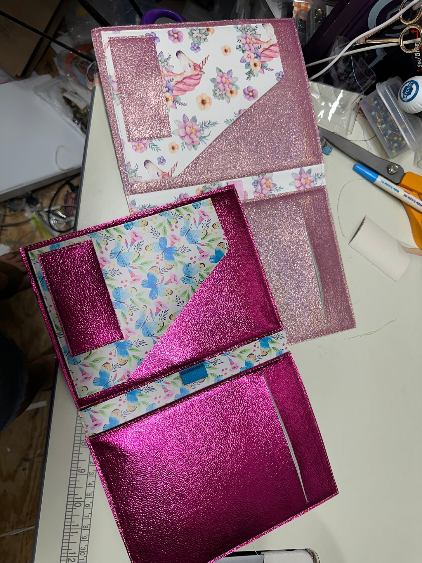 Custom bags and wallets.